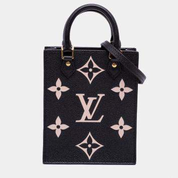 مملوكة مسبقًا Louis Vuitton Black Bicolor Monogram Empreinte Petit Sac Plat