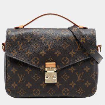 مملوكة مسبقًا Louis Vuitton Brown Monogram Pochette Metis