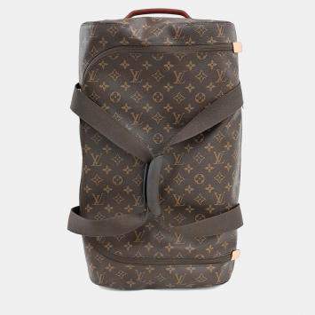 مملوكة مسبقًا حقيبة دفل لوي فيتون سوفت هوريزون ٥٥ كنفاس مغلف بني