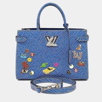 Pre Owned Louis Vuitton Blue Multicolor Epi Leather Twist Tote and Shoulder Bag