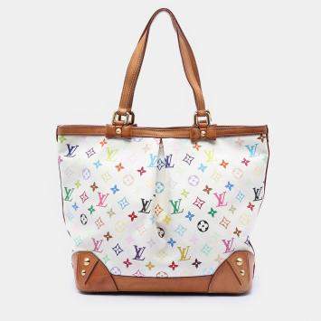 Pre Owned Louis Vuitton White Monogram Multicolore Sharleen MM