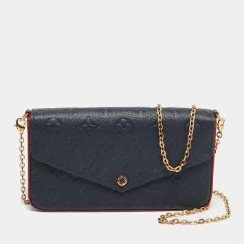 مملوكة مسبقًا Louis Vuitton Felicie Marine/Rouge Monogram Empreinte Leather Pochette Bag