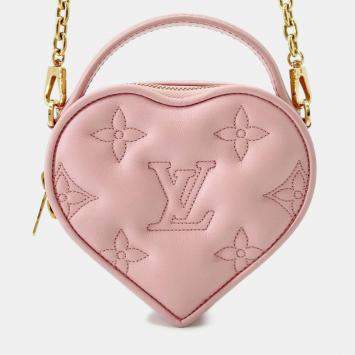 مملوكة مسبقًا Louis Vuitton Pink Monogram Embroidered Pop My Heart Pouch