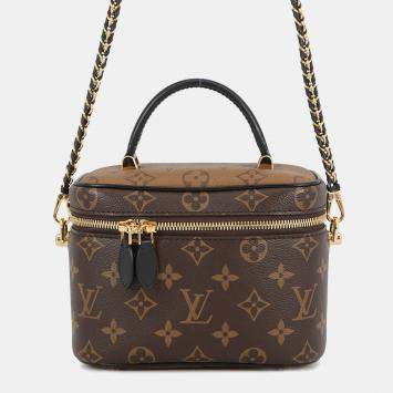 Pre Owned Louis Vuitton Vanity Nv Noir Monogram Monogram Reverse Canvas Size Pm