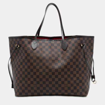 Pre Owned Louis Vuitton Brown Damier Ebene Neverfull GM