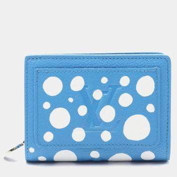 مملوكة مسبقًا Louis Vuitton LV×YK Portefeuille Claire Bifold Wallet Leather Monogram Empreinte Blue/White