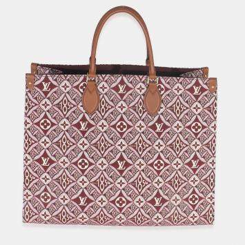 Pre Owned Louis Vuitton Bordeaux Jacquard Canvas Since 1854 Onthego GM