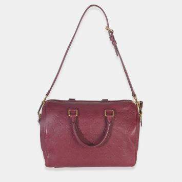 Pre Owned Louis Vuitton Aurore Monogram Empreinte Speedy Bandouliere 30