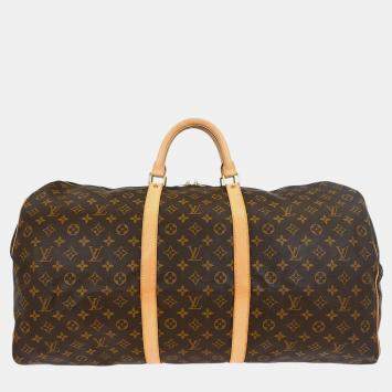 Pre Owned Louis Vuitton Monogram Keepall 60 Duffle Bag
