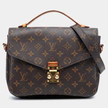 Pre Owned Louis Vuitton Brown Monogram Pochette Metis