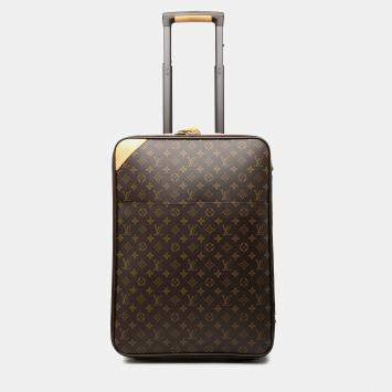 Pre Owned Louis Vuitton Brown Monogram Pegase 55