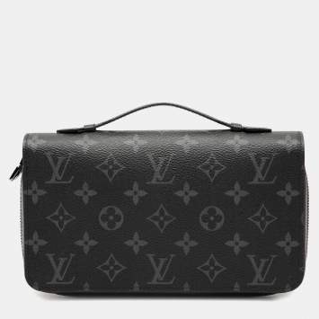 مملوكة مسبقًا Louis Vuitton Black Monogram Eclipse Zippy XL Wallet