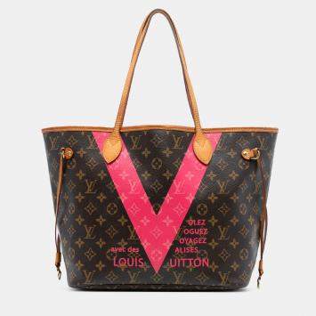 مملوكة مسبقًا Louis Vuitton Brown Monogram V Neverfull MM