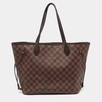 مملوكة مسبقًا Louis Vuitton Neverfull MM Damier Ebene Canvas Bag