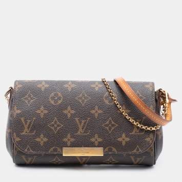 مملوكة مسبقًا حقيبة لوي فويتون فافوريت صغيرة مونوجرام بنية اللون