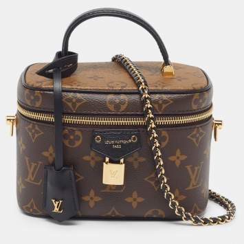 Pre Owned Louis Vuitton Vanity PM Monogram Reverse Canvas Bag