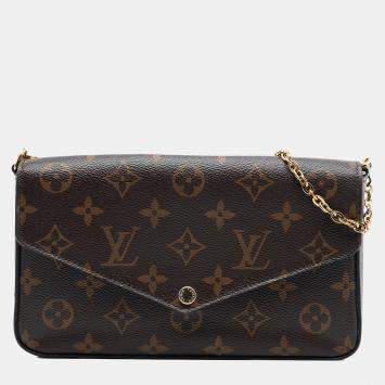 Pre Owned Louis Vuitton Brown Monogram Pochette Felicie