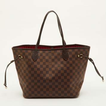 Pre Owned Louis Vuitton Neverfull MM Damier Ebene Canvas Bag