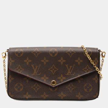 Pre Owned Louis Vuitton Brown Monogram Pochette Felicie