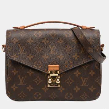 مملوكة مسبقًا Louis Vuitton Brown Monogram Pochette Metis