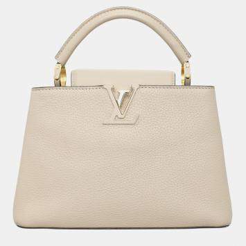 Pre Owned حقيبة لويس فيتون كابوسين جلد بيج BB ميتاليك ذهبي