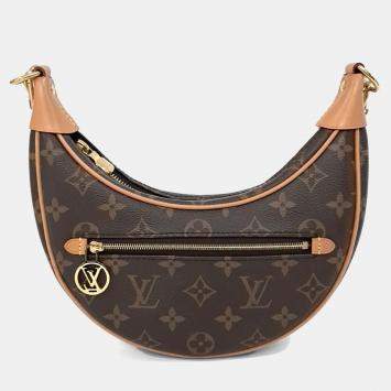 Pre Owned Louis Vuitton Brown Leather and PVC loop bag