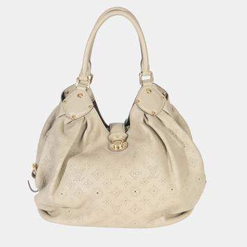 Pre Owned Louis Vuitton Beige Monogram Mahina XL Hobo