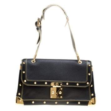 Pre Owned Louis Vuitton Black Suhali Leather Le Talentueux Bag