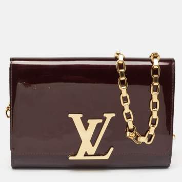 Pre Owned Louis Vuitton Amarante Vernis Chain Louise GM Bag