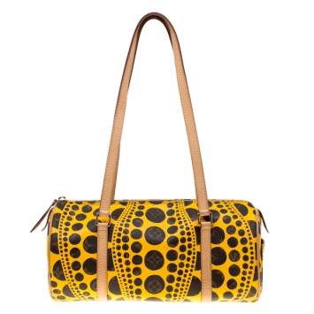 Pre Owned Louis Vuitton Monogram Canvas Limited Edition Yayoi Kusama Pumpkin Dots Papillon 30 Bag
