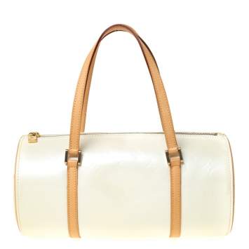 Pre Owned Louis Vuitton Marshmallow Monogram Vernis Bedford Bag