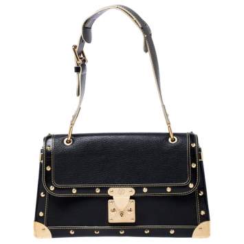 Pre Owned Louis Vuitton Black Suhali Leather Le Talentueux Bag