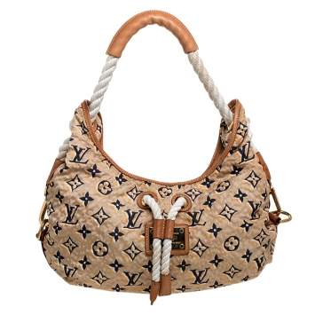 Pre Owned Louis Vuitton Tan Monogram Nylon Limited Edition Bulles MM Bag