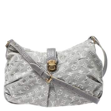 Pre Owned Louis Vuitton Grey Monogram Denim Slightly Bag