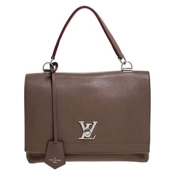 Pre Owned Louis Vuitton Brown Leather Lockme II Bag
