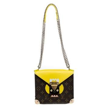 Pre Owned Louis Vuitton Monogram Canvas Tribal Mask PM Bag
