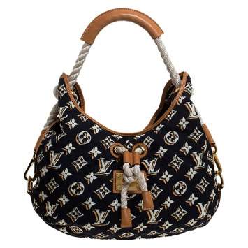 Pre Owned Louis Vuitton Navy Blue Monogram Nylon Limited Edition Bulles MM Bag