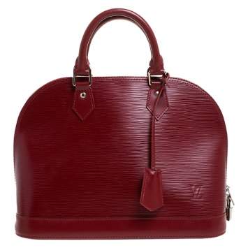 Pre Owned Louis Vuitton Carmine Epi Leather Alma PM Bag