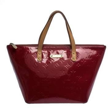 Pre Owned Louis Vuitton Pomme D’amour Monogram Vernis Bellevue PM Bag