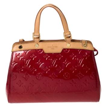 Pre Owned Louis Vuitton Pomme D'Amour Monogram Vernis Brea PM Bag