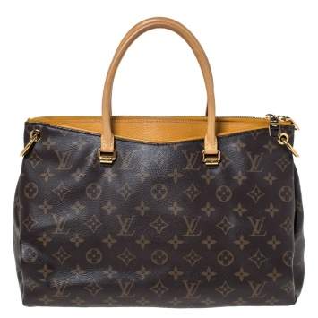 Pre Owned Louis Vuitton Saffran Monogram Canvas Pallas MM Bag