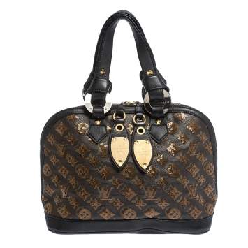 Pre Owned Louis Vuitton Black Monogram Canvas Limited Edition Eclipse Alma Bag