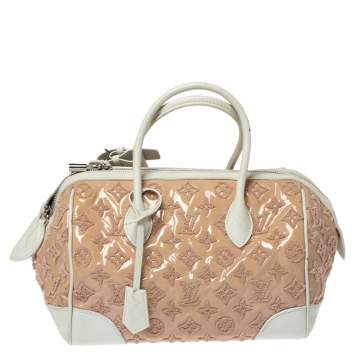 Pre Owned Louis Vuitton Rose Monogram Limited Edition Speedy Bouclettes Round Bag