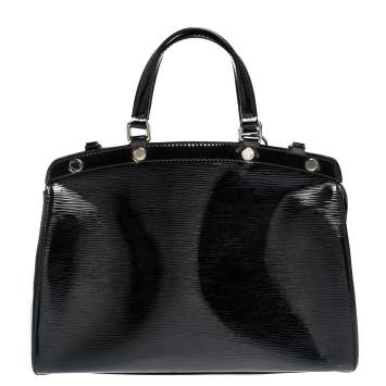 Pre Owned Louis Vuitton Black Electric Epi Leather Brea MM Bag with Charm 