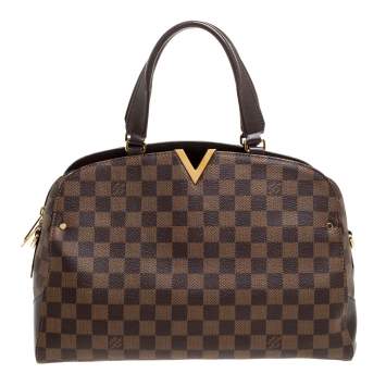 Pre Owned Louis Vuitton Damier Ebene Canvas Kensington Bowling Bag