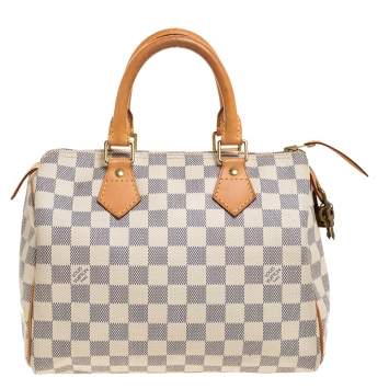 Pre Owned Louis Vuitton Damier Azur Speedy 25 Bag