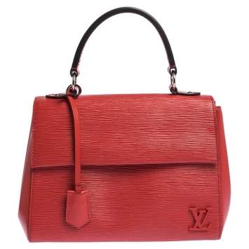 Pre Owned Louis Vuitton Coquelicot Epi Leather Cluny BB Bag