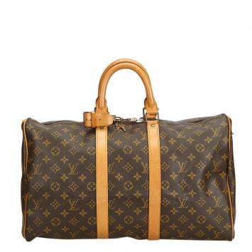 Pre Owned Louis Vuitton Monogram Canvas Large Keepall 45 Duffel Bags