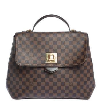 Pre Owned Louis Vuitton Damier Ebene Canvas Bergamo GM Bag