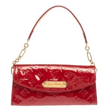 Pre Owned Louis Vuitton Pomme D’amour Monogram Vernis Sunset Boulevard Bag